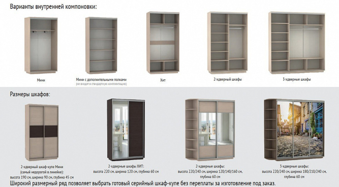 Шкаф-купе Экспресс 3-х дверный ( Зеркало) Серый диамант