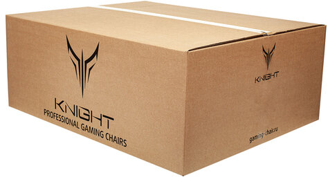 Кресло компьютерное Knight EXPLORE, 2 подушки, экокожа премиум, черное/оранжевое, 1628886