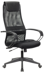 Кресло офисное BRABIX PREMIUM &quot;Stalker EX-608 PL&quot;, ткань-сетка/кожзам, черное, 532090