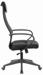 Кресло офисное BRABIX PREMIUM &quot;Stalker EX-608 PL&quot;, ткань-сетка/кожзам, черное, 532090