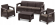 Комплект садовой мебели из из ротанга Корфу трипл сет (Corfu triple set) коричневый
