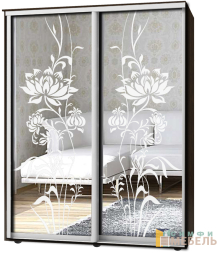 Шкаф-купе 2х дв Стандарт Пескоструй № 7+7