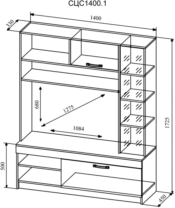 Гостиная №1 Софи СЦС 1400.1