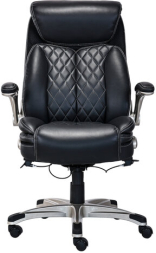 Кресло HAWASAN &quot;Target EX-567&quot;, откидные подлокотники, рециклированная кожа, черное, 532974