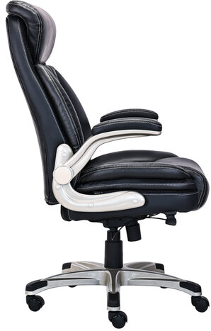 Кресло HAWASAN &quot;Target EX-567&quot;, откидные подлокотники, рециклированная кожа, черное, 532974