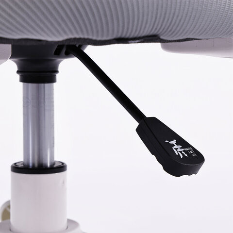 Кресло детское с подставкой для ног BRABIX KIDS MG-220, сетка/ткань TW, серое, 533315