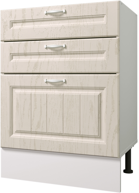 Стол рабочий 600 мм с тремя ящиками Принцесса