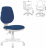 Кресло BRABIX &quot;Fancy MG-201W&quot;, без подлокотников, пластик белый, синее, 532413, MG-201W_532413