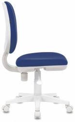 Кресло BRABIX "Fancy MG-201W", без подлокотников, пластик белый, синее, 532413, MG-201W_532413