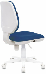 Кресло BRABIX "Fancy MG-201W", без подлокотников, пластик белый, синее, 532413, MG-201W_532413