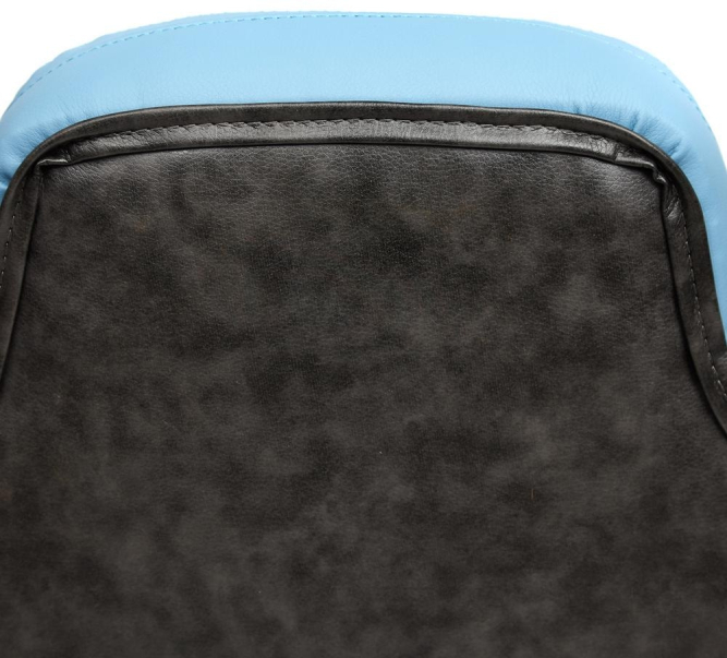 Кресло BAZUKA кож/зам, серый/голубой, 2TONE/2TONE перф/04-20