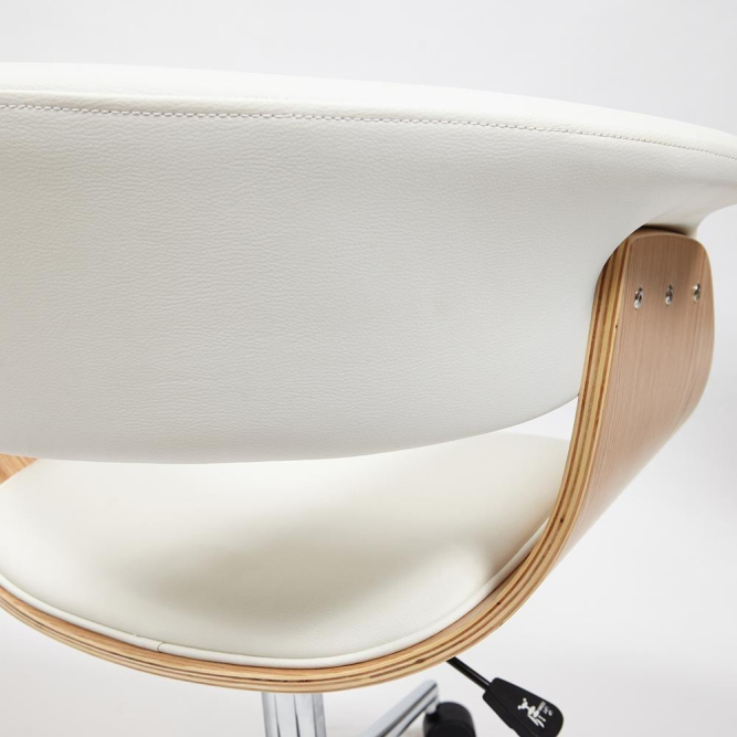 Кресло VIMTA натуральный, кож/зам белый