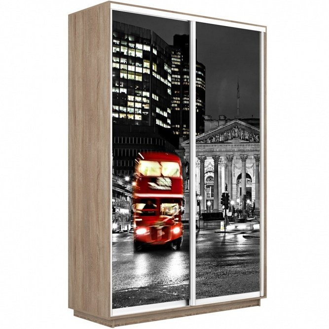 Шкаф-купе Экспресс 2-х дверный (Фото №1026 Ночной Лондон)