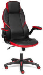 Кресло BAZUKA кож/зам, черный/красный, 36-6/36-6/06/36-161