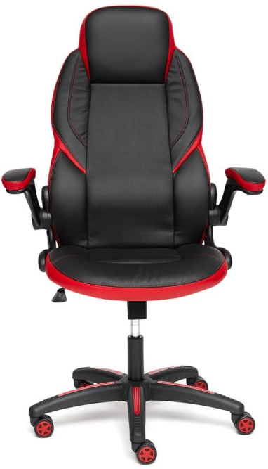 Кресло BAZUKA кож/зам, черный/красный, 36-6/36-6/06/36-161