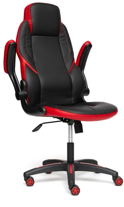 Кресло BAZUKA кож/зам, черный/красный, 36-6/36-6/06/36-161