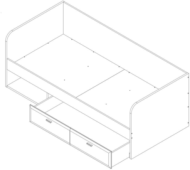 Кровать без мягких элементов Грейс LOZ90