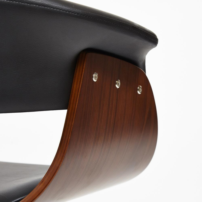 Кресло VIMTA орех, кож/зам черный