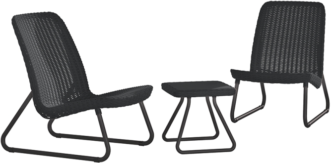 Комплект садовой мебели из из ротанга Рио Патио (Rio Patio set) графит
