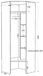 Шкаф угловой Ольга-Лофт 9.2