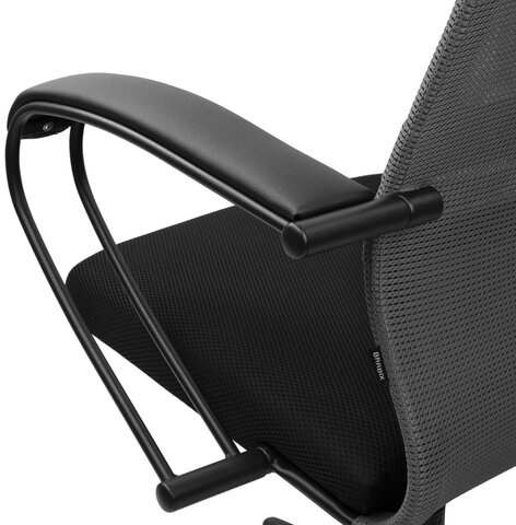 Кресло BRABIX PREMIUM &quot;Ultimate EX-800&quot; пластик, плотная двойная сетка Х2, черное/серое, 532915