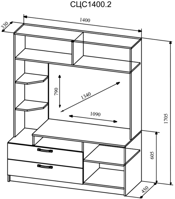 Гостиная №2 Софи СЦС 1400.2