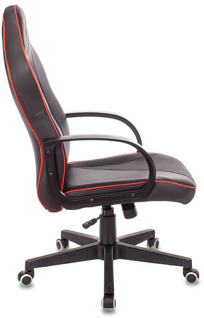Кресло компьютерное Zombie VIKING XS, экокожа, черное/красное, 1443134
