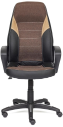 Кресло INTER кож/зам/ткань, черный/коричневый/бронзовый, 36-6/3М7-147/21