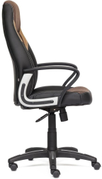Кресло INTER кож/зам/ткань, черный/коричневый/бронзовый, 36-6/3М7-147/21