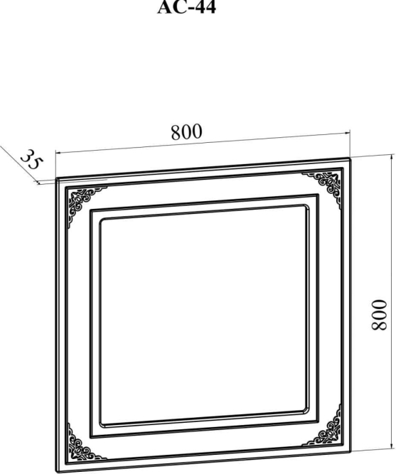 Зеркало Ассоль АС-44 белое дерево