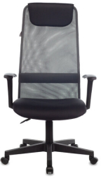 Кресло офисное KB-8, ткань-сетка, серое, 496676