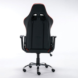 Кресло компьютерное BRABIX &quot;Hunter GM-130&quot;, две подушки, экокожа, черное/красное, 532797