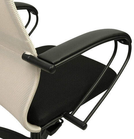 Кресло BRABIX PREMIUM &quot;Ultimate EX-800&quot; пластик, плотная двойная сетка Х2, черное/бежевое, 532916