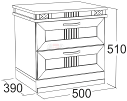 Тумба с 2-мя ящ. Ольга 18