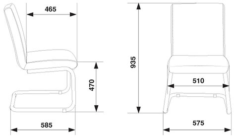 Кресло для приемных и переговорных CH-250-V, хром, экокожа, черное, 1098331
