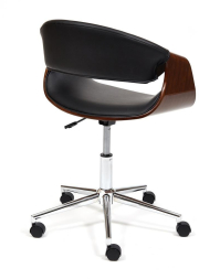 Кресло BEND орех, кож/зам черный