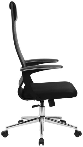 Кресло BRABIX PREMIUM &quot;Ultimate EX-801&quot; хром, плотная двойная сетка Х2, черное, 532917