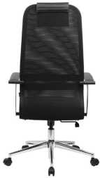 Кресло BRABIX PREMIUM &quot;Ultimate EX-801&quot; хром, плотная двойная сетка Х2, черное, 532917