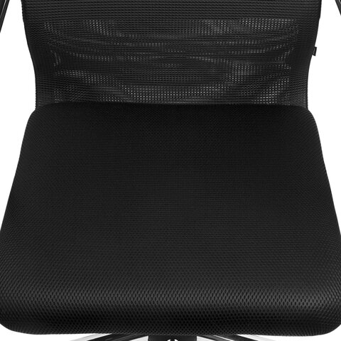 Кресло BRABIX PREMIUM &quot;Ultimate EX-801&quot; хром, плотная двойная сетка Х2, черное, 532917