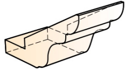 Атланта Элемент карниза стыковочный прямой, (36х72х42)