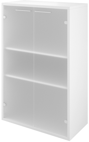 Шкаф низкий ДБ49 (ДБ23+ДБ45С*2+ДБ48*2) стекло сатин