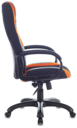 Кресло компьютерное BRABIX PREMIUM "Rapid GM-102", НАГРУЗКА 180 кг, экокожа/ткань, черно/оранжевое, 532420, GM-102_532420