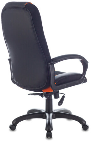 Кресло компьютерное BRABIX PREMIUM &quot;Rapid GM-102&quot;, НАГРУЗКА 180 кг, экокожа/ткань, черно/оранжевое, 532420, GM-102_532420