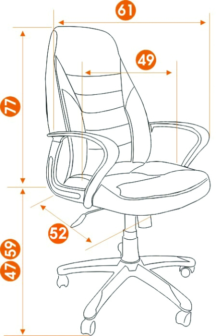Кресло INTER кож/зам/ткань, черный/синий/серый, 36-6/С24/14