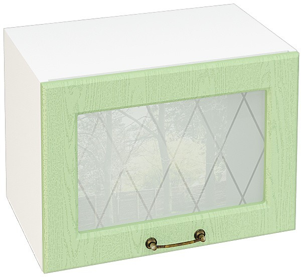 Шкаф верхний горизонтальный со стеклом Кухня Ницца ШВГС 500