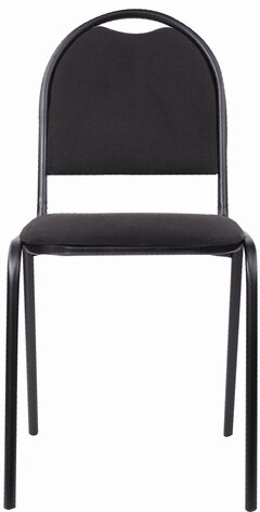 Стул для посетителей РС00Л, черный каркас, ткань черная