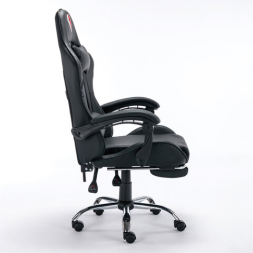 Кресло компьютерное BRABIX &quot;Dexter GM-135&quot;, подножка, две подушки, экокожа, черное, 532800