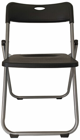 Стул складной BRABIX "Golf Lite CF-017", серебристый каркас, пластик чёрный, 532895