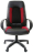 Кресло офисное BRABIX &quot;Strike EX-525&quot;, экокожа черная, ткань черная/бордовая, TW, 531379