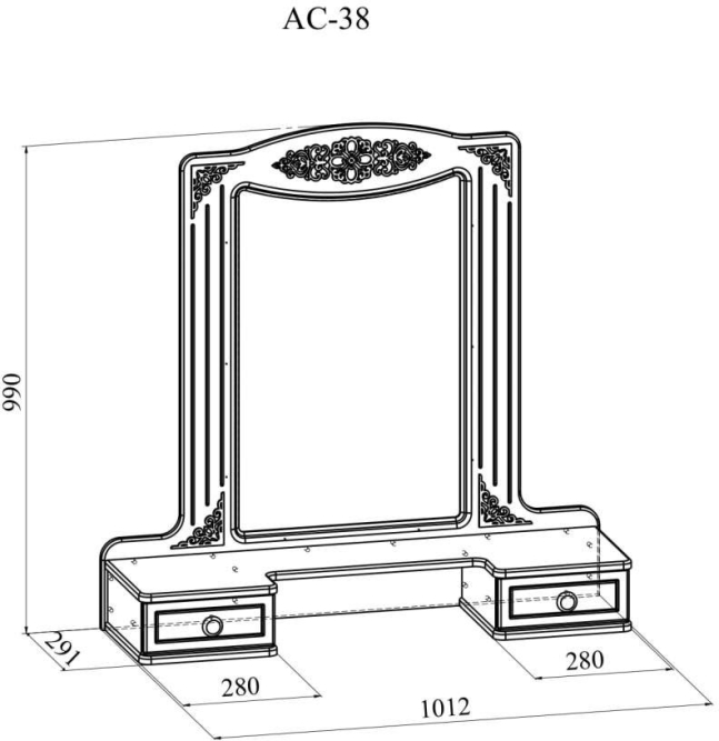 Полка Ассоль плюс АС-38 ваниль